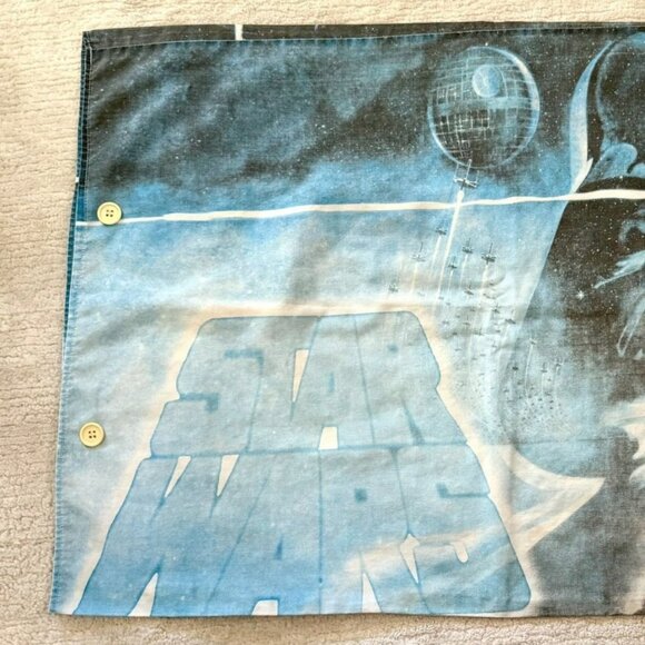 Y2K Vintage Star Wars Pillowcase Featuring Darth Vader and the Death Star - Picture 5 of 6